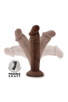 Dr. Skin Plus 6 Inch Posable Dildo Chocolate - 16,5 cm