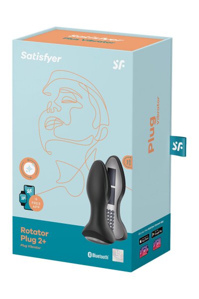 Satisfyer Rotator Plug 2+ Black - 3,6 cm