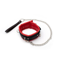 Collar Red & Black with Leash