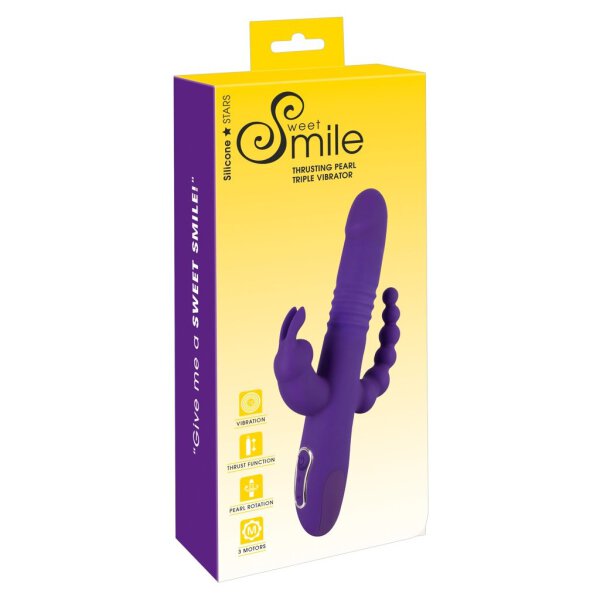 Sweet Smile Triple Thrusting Vibrator