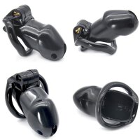 CB-3000 Hide Lock Male Chastity Device Black