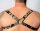 Camouflage Leather Harness - Acc. Chrome - Cross - The Red S/M