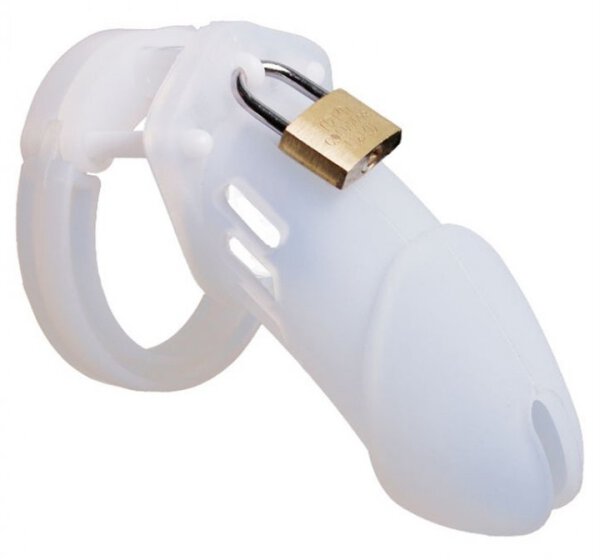 CB-6000 Silicone Male Chastity Cage White