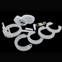 CB-6000 Silicone Male Chastity Cage White
