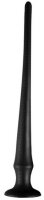 Long Tail PVC Butt Plug With Scale Black XL 60 x 6,5cm