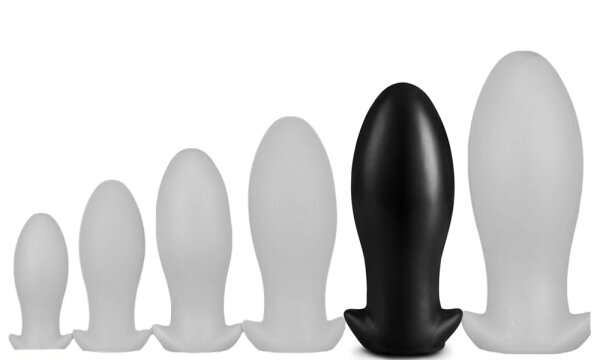 Dragon Egg Soft Silicone Butt Plug Black XXL 23 x 8,5cm