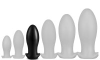 Dragon Egg Soft Silicone Butt Plug Black L 18 x 6,5cm