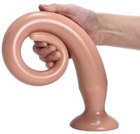 Long Dildo Tail Flex M 40 x 4.5 cm Flesh