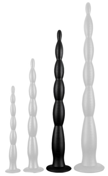 Long Dildo Scale Beads L 50 x 5cm Black