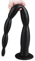 Long Dildo Scale Beads L 50 x 5cm Black