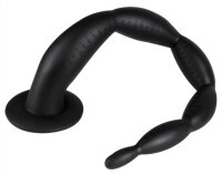 Long Dildo Scale Beads XL 60 x 6cm Black