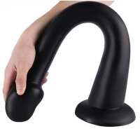 Long Dildo Whale M 40 x 5.5cm - Tip 4.6cm Black