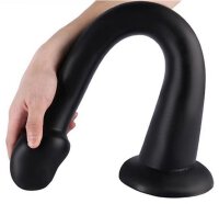 Long Dildo Whale  XXL 55 x 7.5cm - Tip 6.3cm Black