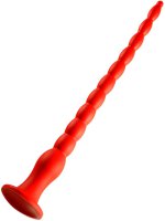 Long Stretch Worm Dildo N°6 60 x 6cm Red