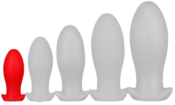 Silicone plug Saurus Egg S 10 x 4.5cm Red