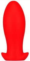 Silicone plug Saurus Egg L 17,2  x 6.5cm Red