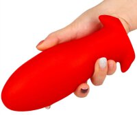 Silicone plug Saurus Egg L 17,2  x 6.5cm Red