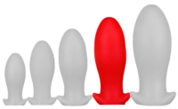Silicone plug Saurus Egg XL 20 x 7,4cm Red