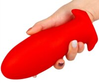 Silicone plug Saurus Egg XXL 23 x 8,4cm Red