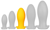 Silicone plug Saurus Egg L 17 x 6.5cm Yellow