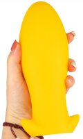 Silicone plug Saurus Egg L 17 x 6.5cm Yellow