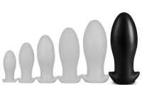 Silicone plug Saurus Egg XXXL 19 x 9.5cm Black