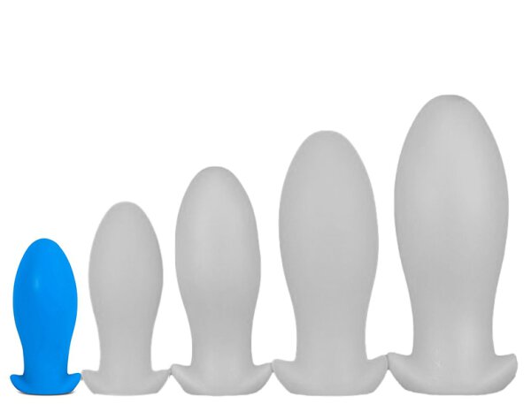 Silicone plug Saurus Egg S 10 x 4.5cm Blue