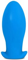 Silicone plug Saurus Egg L 14 x 6.5cm Blue