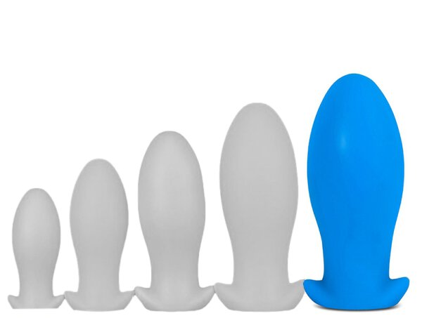 Silicone plug Saurus Egg XXL 18.5 x 8.5cm Blue