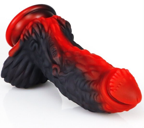 Dildo Dragon Yong 15 x 5.5cm Black-Red