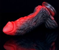 Dildo Dragon Yong 15 x 5.5cm Black-Red