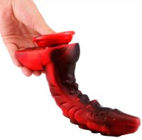 Dildo Dragon Sarkan 19 x 4.5cm Black-Red
