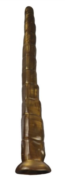 Monster RattleSnake long dildo 45 x 5.5cm Gold