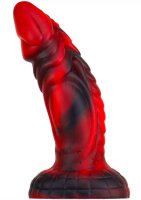 Dildo monster Squax 18 x 5.5cm Black-Red