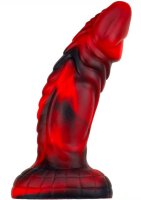 Dildo monster Squax 18 x 5.5cm Black-Red