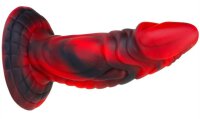 Dildo monster Squax 18 x 5.5cm Black-Red
