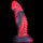 Dildo monster Squax 18 x 5.5cm Black-Red