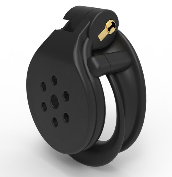 Flat Zone Chastity Cage 2.5 cm Black