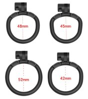 Flat Zone Chastity Cage 2.5 cm Black