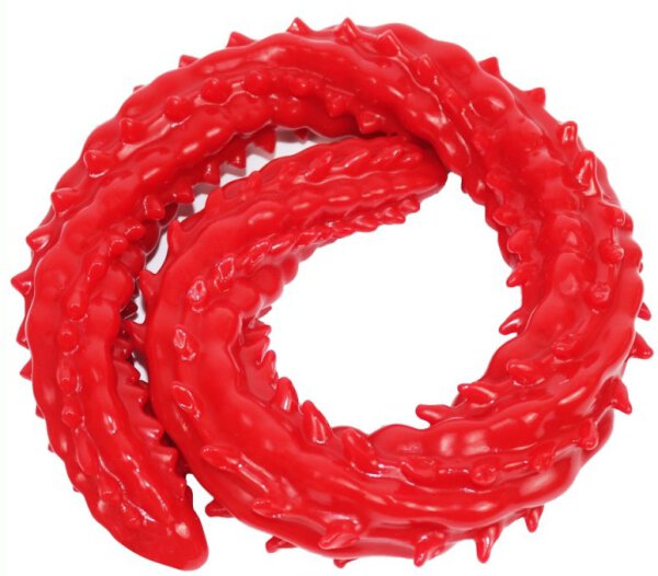 Long Dildo Barded 60 x 4cm Red