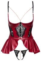 Shelf Bra Set red 85C/XL