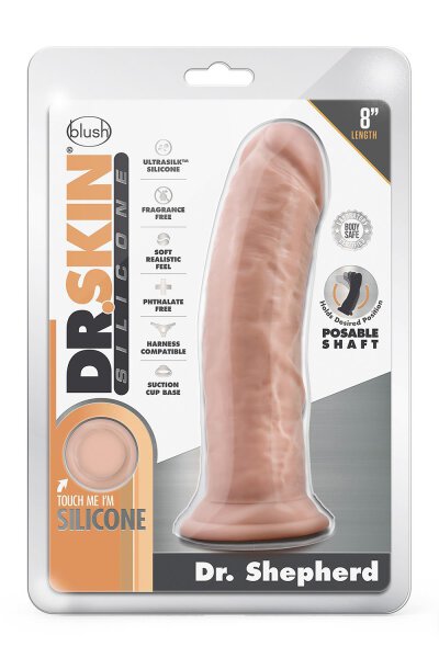 DR. Skin Silicone Dr Shepherd 8 Inch Dildo With Suction Cup Vanilla 20,3cm