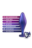 Anal Adventures Matrix Wavy Bling Plug Sapphire 3,8cm