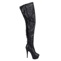 Erogance Stretch PU Thigh High Stiefel D3063 Größe 36 - 44