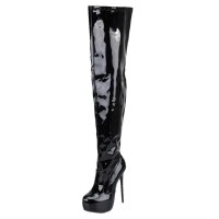 Erogance Stretchlack Overknee Stiefel E3000...
