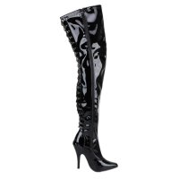 Erogance Stretchlack Thigh High Stiefel S3063 Größe 36 - 46