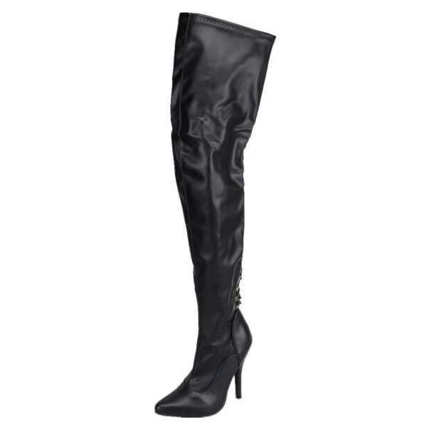 Erogance Stretch PU Thigh High Stiefel S3063 Größe 36 - 46
