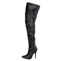 Erogance Stretch PU Thigh High Stiefel S3063...