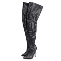 Erogance Stretch PU Thigh High Stiefel S3063 Größe 36 - 46