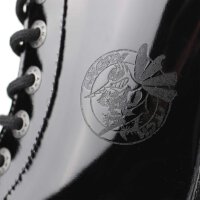 Angry Itch 08-Loch Lackleder Stiefel Schwarz Größe 36 - 48